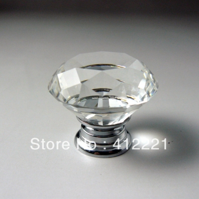 NEW - 10X30mm Clear Crystal diamond Cabinet Knob Drawer Pull Handle Kitchen Door Wardrobe Hardware