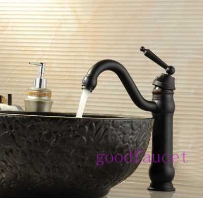 Wholesale And Retail Oil Rubbed Bronze Bathroom Vessel Sink Faucet Swivel Spout Single Handle Mixer Tap Countertop [Oil Rubbed Bronze Faucet-3713|]