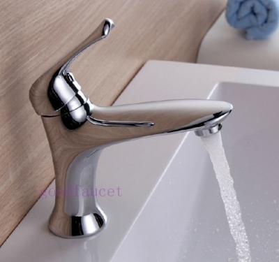 Wholesale And Retail Promotion Bathroom Chrome Brass Single Handle Vanity Sink Mixer Tap Undercounter Faucet [Chrome Faucet-1123|]