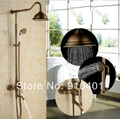 Wholesale And Retail Promotion Euro Classic Bathroom Rain Shower Antique Brass Tub Mixer Tap Single Handle Tap [Antique Brass Shower-561|]