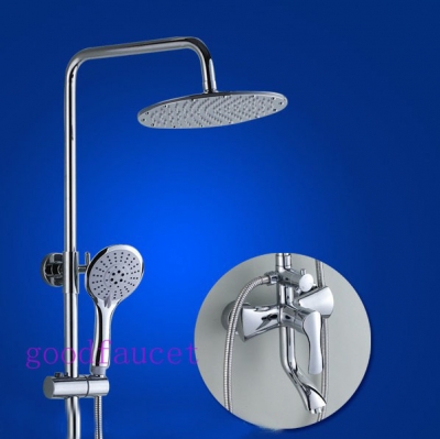 Wholesale And Retail Promotion Euro Style Bathroom Rain Shower Faucet Set 8" Round Head W/ Bathtub Faucet Mixer [Chrome Shower-2551|]