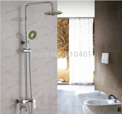 Wholesale And Retail Promotion Modern Rain Shower Faucet Swivel Tub Mixer Tap Faucet W/ Hand Shower Wall Mount [Chrome Shower-2085|]