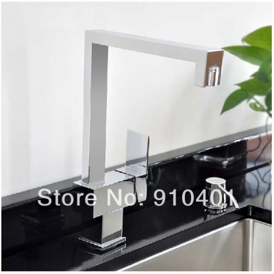 Wholesale And Retail Promotion NEW Chrome Brass Kitchen Faucet Swivel Spout Single Handle Vessel Sink Mixer Tap [Chrome Faucet-920|]