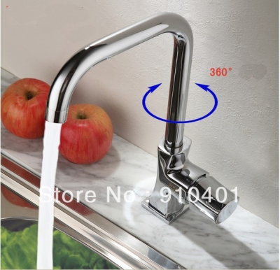 Wholesale And Retail Promotion NEW Deck Mounted Single Handle Kitchen Faucet Vessel Sink Mixer Tap Swivel Spout [Chrome Faucet-858|]