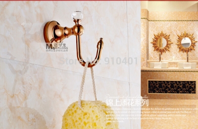 Wholesale And Retail Promotion NEW Wall Mounted Bathroom Towel Coat Hooks Single Robe Hook Hanger Rose Golden