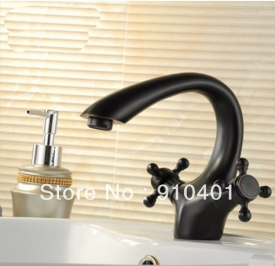 Wholesale And Retail Promotion Oil Rubbed Bronze Euro Bathroom Basin Faucet Vessel Sink Mixer Tap Dual Handles [Oil Rubbed Bronze Faucet-3644|]