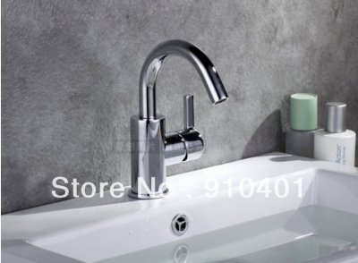 Wholesale And Retail Promotion Polished Chrome Brass Bathroom Basin Faucet Swivel Spout Sink Mixer Tap 1 Handle [Chrome Faucet-1570|]