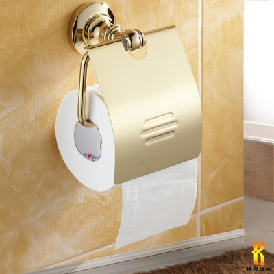 Zirconium copper gold antique towel rack fashion vintage reeling-up stand toilet paper holder bathroom towel rack
