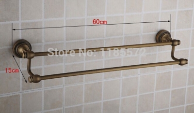 top quality wall mountedf antique brass rack towel bar shelf bathroom accessories