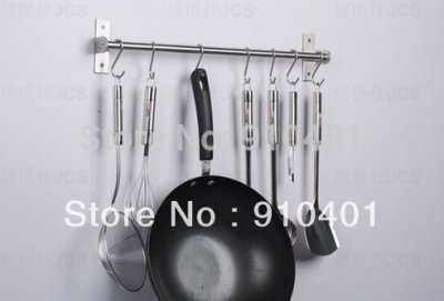 Multi-function stainless steel kitchen & bathroom accessories hanger towel bar tableware cloth hooks shelf