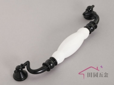 150mm Black & White Ceramic drawer handle/ pull handle / cabinet handle / high quality C:150mm L:160mm [CeramicHandles-239|]