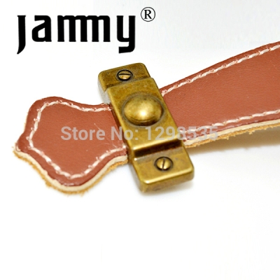 2014 128MM Brown Leather Handles furniture decorative kitchen cabinet handle high quality armbry door pull
