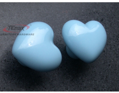 2pcs Blue Ceramic Lovely Cute Cabinet Knob Handle Bedroom Dresser Knob Drawer Handle Pull