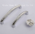96mm newest style Crystal Glass Handles and Knobs for cupboard kitchen Cabinet bedroom cabinet