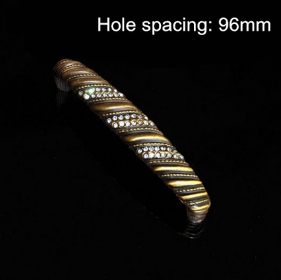 Cabinet Handles Decorated With Crystal Drawer Handles Pulls Cupboard Handles Coffee Color 96mm Hole spacing [CabinetHandle-288|]