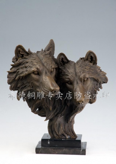 Copper sculpture soft crafts gift animal sculpture double dw-003 [Bronzesculpture-83|]