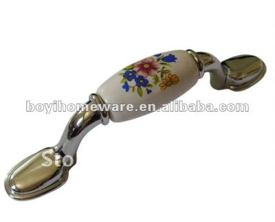 Fancy flower handle and knob/ zamak handles/ metal handle/furniture material wholesale and retail shipping discount B01-PC