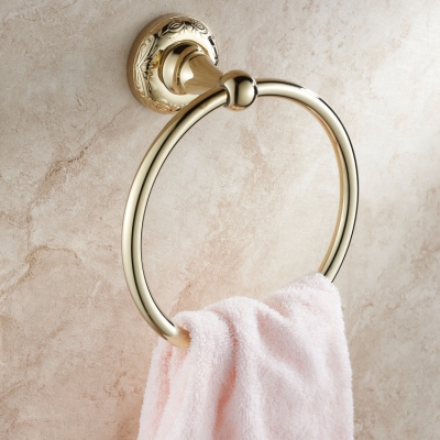 Gold brass towel ring, fashion towel bathroom shelf, bathroom towel ring [BathroomHardware-182|]