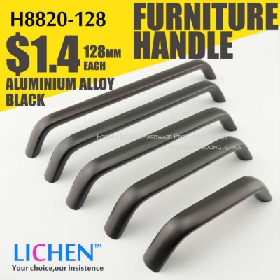 LICHEN H8820-128 Black oxidation Aluminium alloy Furniture cupboard handles