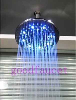 Luxury 8" Round shower head rainfall led color changing (green, blue ,red)shower head high quality item