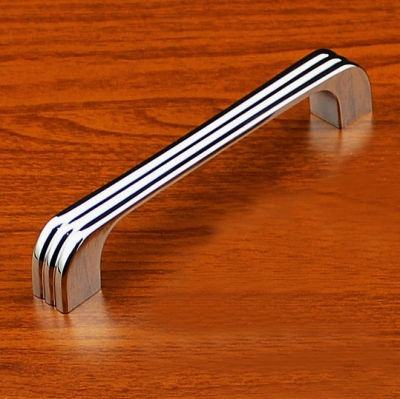New Modern Simple long style Mirrow suface Furniture knobs drawer/closets/cabinet pulls Free shipping [Bright chrome knobs-196|]