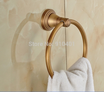 Wholesale And Retail Promotion Antique brass bathroom accessories towel ring towel rack hanger wall mounted [Towel bar ring shelf-5056|]