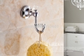Wholesale And Retail Promotion Chrome Brass Bathroom Towel Coat Hooks Single Robe Hook Hanger W/ Crystal Hanger