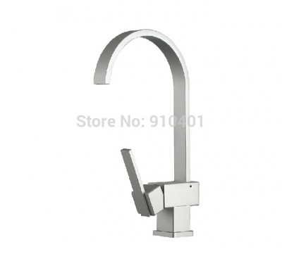 Wholesale And Retail Promotion Deck Mounted Chrome Brass Kitchen Faucet Swivel Spout Single Handle Mixer Tap
