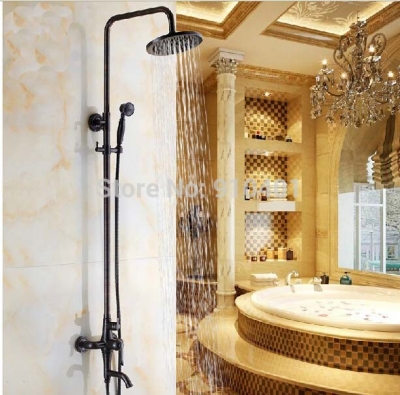 Wholesale And Retail Promotion Luxury Oil Rubbed Bronze Rain Shower Faucet Tub Mixer Tap Single Handle Shower