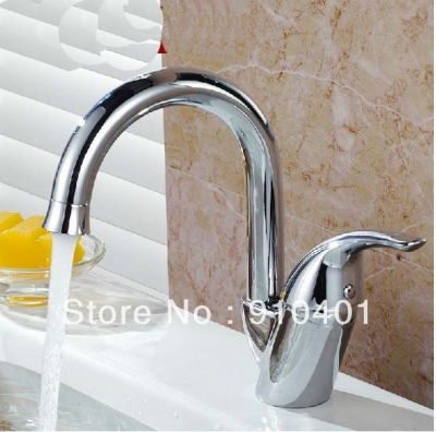 Wholesale And Retail Promotion Modern Deck Mounted Chrome Brass Bathroom Faucet Hot Cold Water Sink Mixer Tap