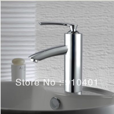 Wholesale And Retail Promotion Modern Polished Chrome Brass Bathroom Basin Faucet Single Handle Sink Mixer Tap [Chrome Faucet-632|]
