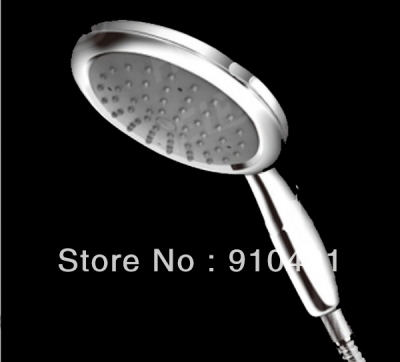 Wholesale And Retail Promotion NEW Chrome ABS 6" Big Hand Held Shower Round Bathroom Rain Shower Head Sprayer [Shower head &hand shower-4115|]