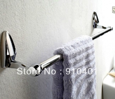 Wholesale And Retail Promotion NEW Luxury Chrome Brass Bathroom Towel Rack Holder Towel Single Bar Wall Mounted