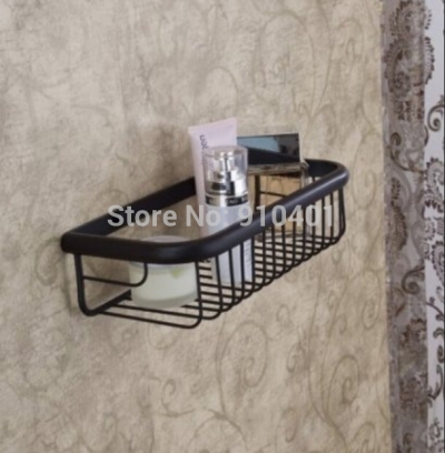 Wholesale And Retail Promotion NEW Modern Oil Rubbed Bronze Wall Mounted Bathroom Shelf Caddy Cosmetic Storage [Storage Holders & Racks-4500|]