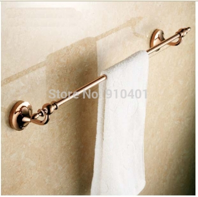 Wholesale And Retail Promotion NEW Modern Rose Golden Wall Mounted Bathroom Towel Rack Holder Towel Bar Hanger