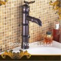 Wholesale And Retail Promotion NEW Oil Rubbed Bronze Deck Mounted Bathroom Bamboo Faucet Single Lever Mixer Tap