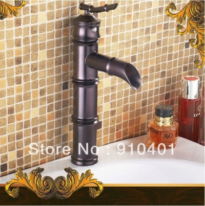 Wholesale And Retail Promotion NEW Oil Rubbed Bronze Deck Mounted Bathroom Bamboo Faucet Single Lever Mixer Tap [Oil Rubbed Bronze Shower-3908|]