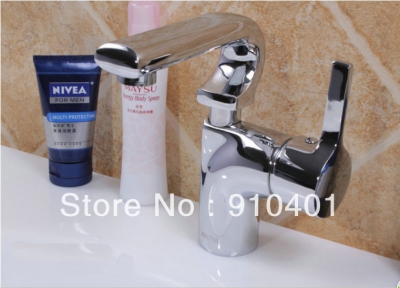 Wholesale And Retail Promotion NEW Polished Chrome Rotatable Spout Bathroom Basin Faucet Single Handle Mixer Tap [Chrome Faucet-1559|]