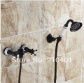 Wholesale And Retail Promotion Oil Rubbed Bronze Ceramic Bath Tub Faucet With Hand Shower Mixer Tap 2 Handles