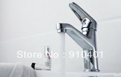 Wholesale And Retail Promotion Polished Chrome Brass Bathroom Basin Faucet Vanity Sink Mixer Tap Single Handle [Chrome Faucet-1158|]