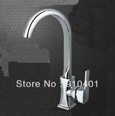 Wholesale And Retail Promotion Swivel Spout Deck Mounted Chrome Brass Kitchen Faucet Single Handle Mixer Tap [Chrome Faucet-901|]