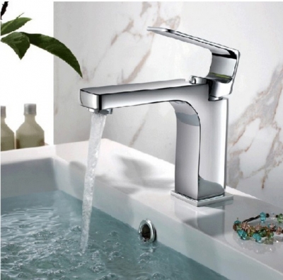 Wholesale And Retain Promotion Brand New Bathroom Basin Sink Faucet Vessel Sink Mixer Tap Single Handle Faucet [Chrome Faucet-1526|]