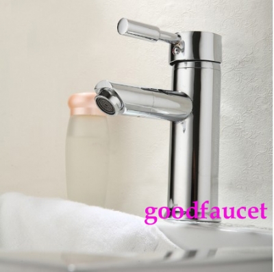 contemporary chrome brass bathroom faucet single lever basin mixer deck mounted vanity sink tap swivel spout
