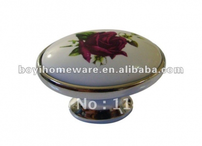 excellent red rose kitchen knobs handles wholesale and retail shipping discount 100pcs/lot T58-PC [SilverZincAlloyHandlesandKnobs-504|]