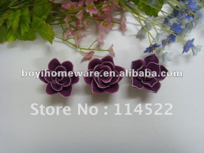handcrafted flower knobs wholesale and retail shipping discount 200pcs/lot MG-8 [SingleHoleKnobs-577|]