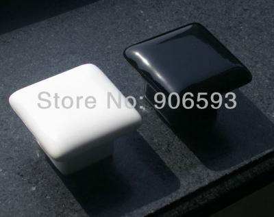 100pcs lot free shipping Porcelain glaze square cabinet handle\drawer handle\porcelain knob\drawer knob
