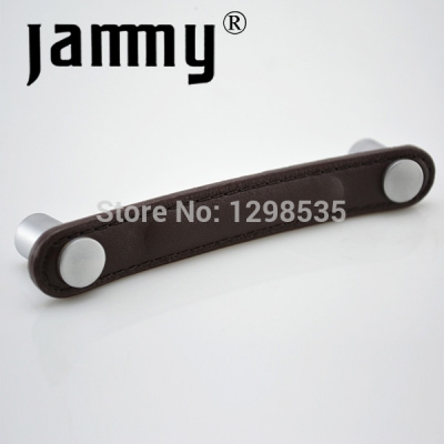 2014 96MM Arched Leather Handles furniture decorative kitchen cabinet handle high quality armbry door pull [Leatherhandlesandknobs-176|]
