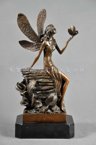 Angel Copper sculpture statuette crafts brass fireplace figurine home decoration modern Hallway Bronze sculpture Artwork