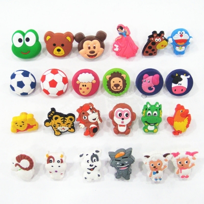 Best Quality European Cute non-toxic eco Soft Rubber PVC Cartoon Cabinet Wardrobe Drawer Pull Handle knob for Child Room