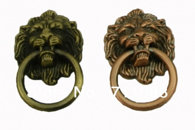 Bronze handle antique drawer handle European pastoral classical handle lion head door handle